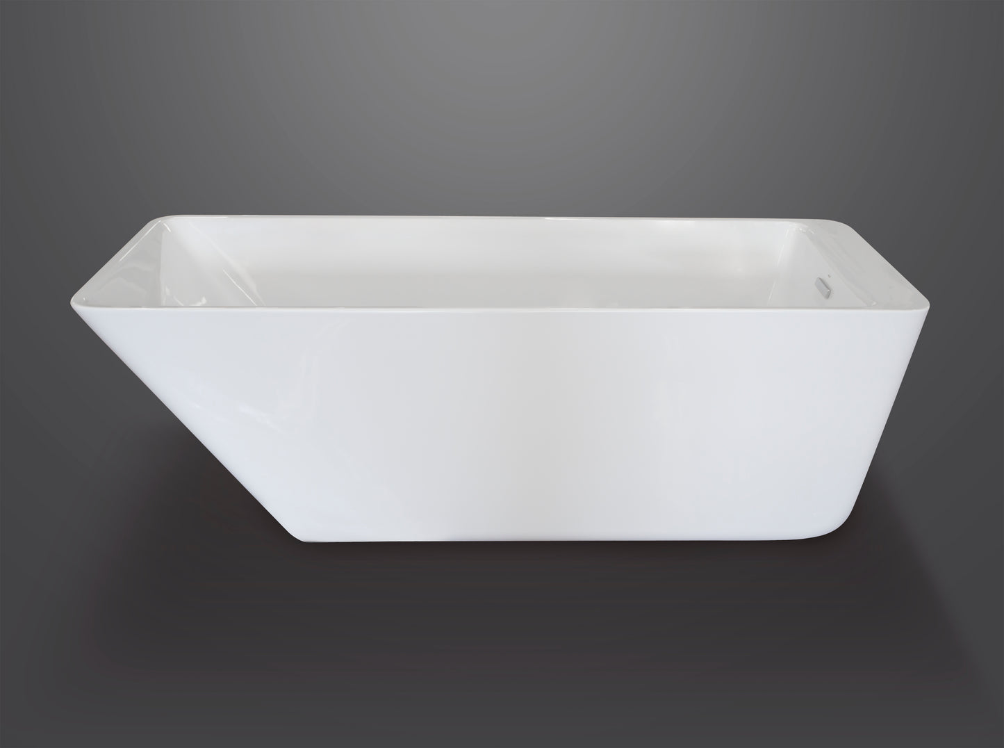 side view Sphene 67 rectangular modern freestanding tub Eurolux
