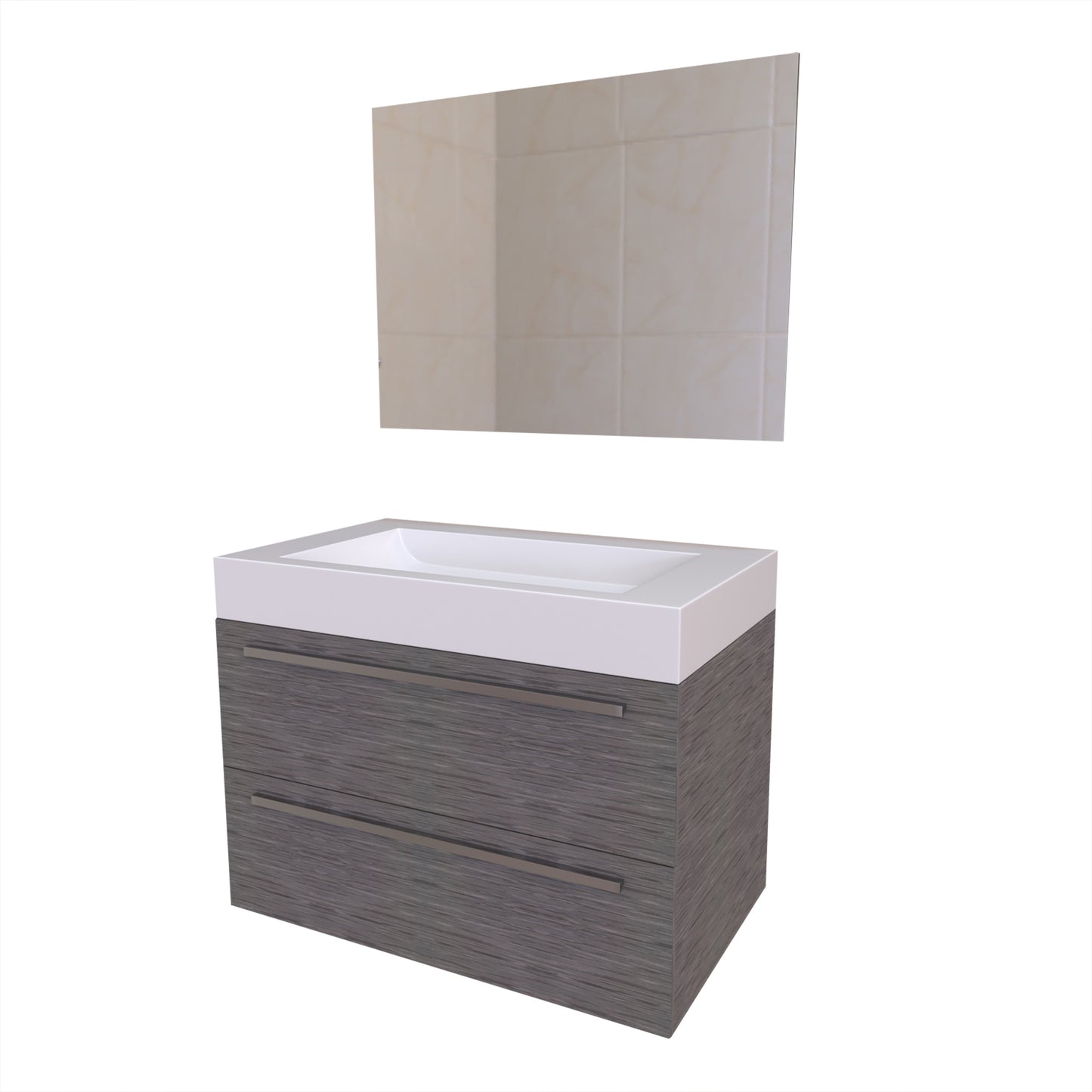 Reims Wall-Mounted Medicine Cabinet with Basin