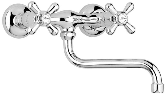 Paini LIBERTY two-handle wall mount bar/kitchen faucet