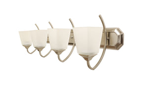 Eurolux four set satin nickel contemporary lights side view