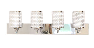 ELH11049M-4 Chrome brick pattern vanity light