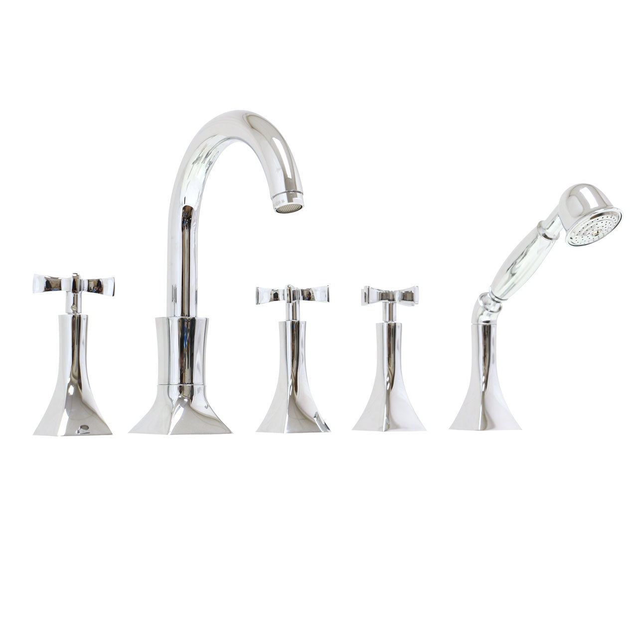 Paini ELIX chrome five hole bath and shower mixer