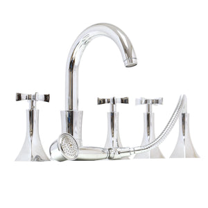 Paini ELIX chrome five hole bath and shower mixer