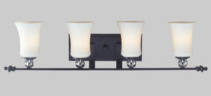 Z-lite 604-4V Harmony 4 Light Vanity Light Matte Black