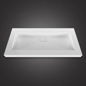 Eurolux above-counter white stone sink basin Dahlia