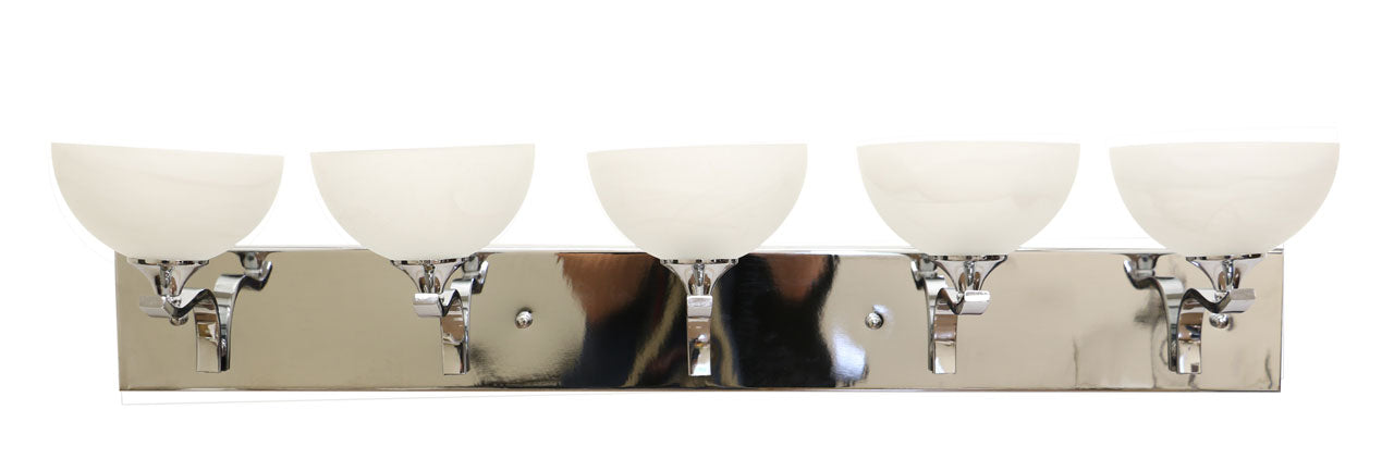 Eurolux chrome contemporary vanity lights set of five lights