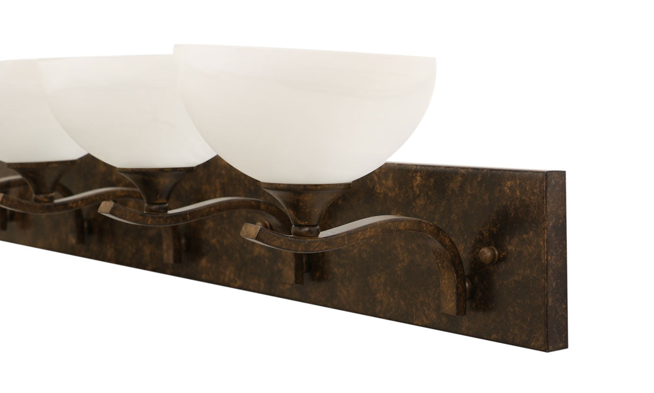 Eurolux dark bronze contemporary vanity lights set of five lights side view