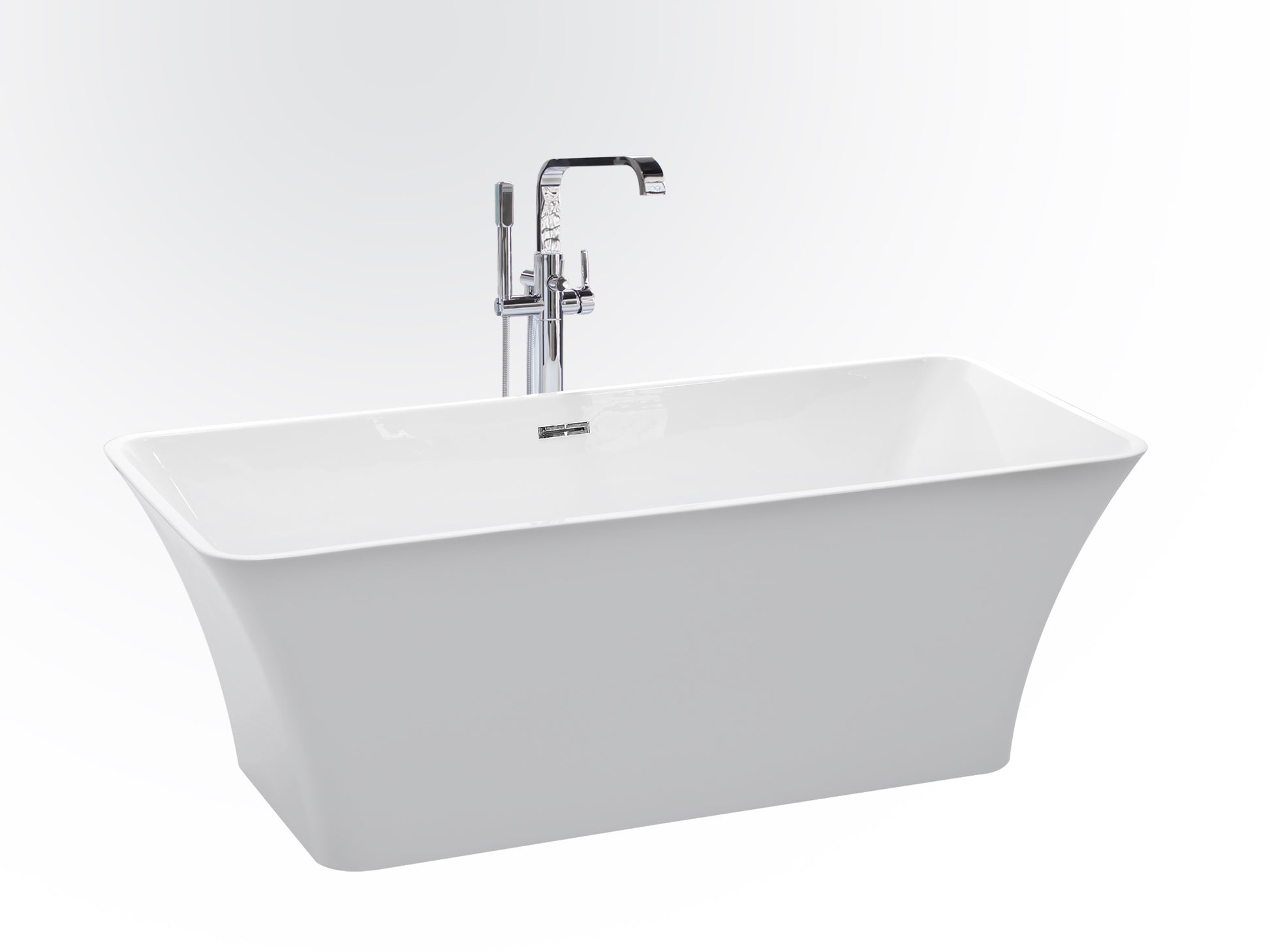 angled view Jade 67 luxury freestanding tub Eurolux