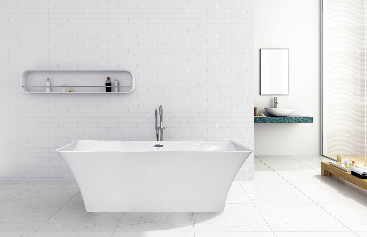 front view Jade 67 luxury freestanding tub Eurolux