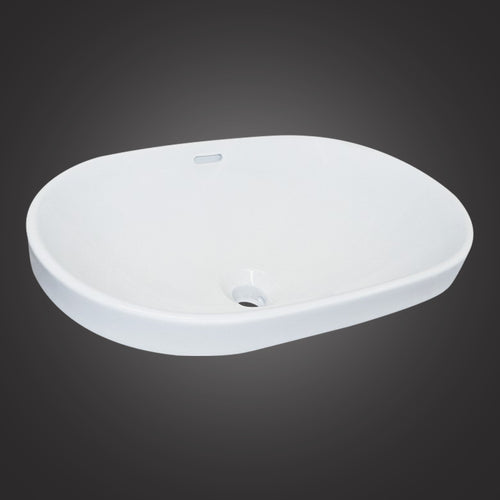 Eurolux above-counter white porcelain bathroom sink EU5006C