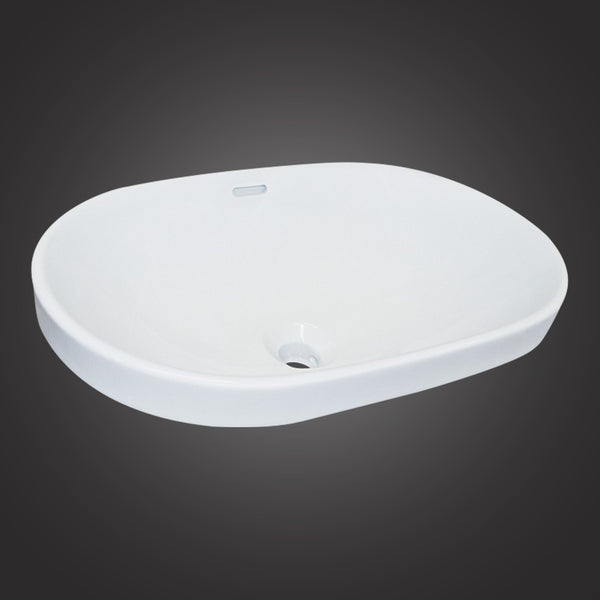 Eurolux above-counter white porcelain bathroom sink EU5006C