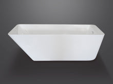 side view Sphene 67 rectangular modern freestanding tub Eurolux