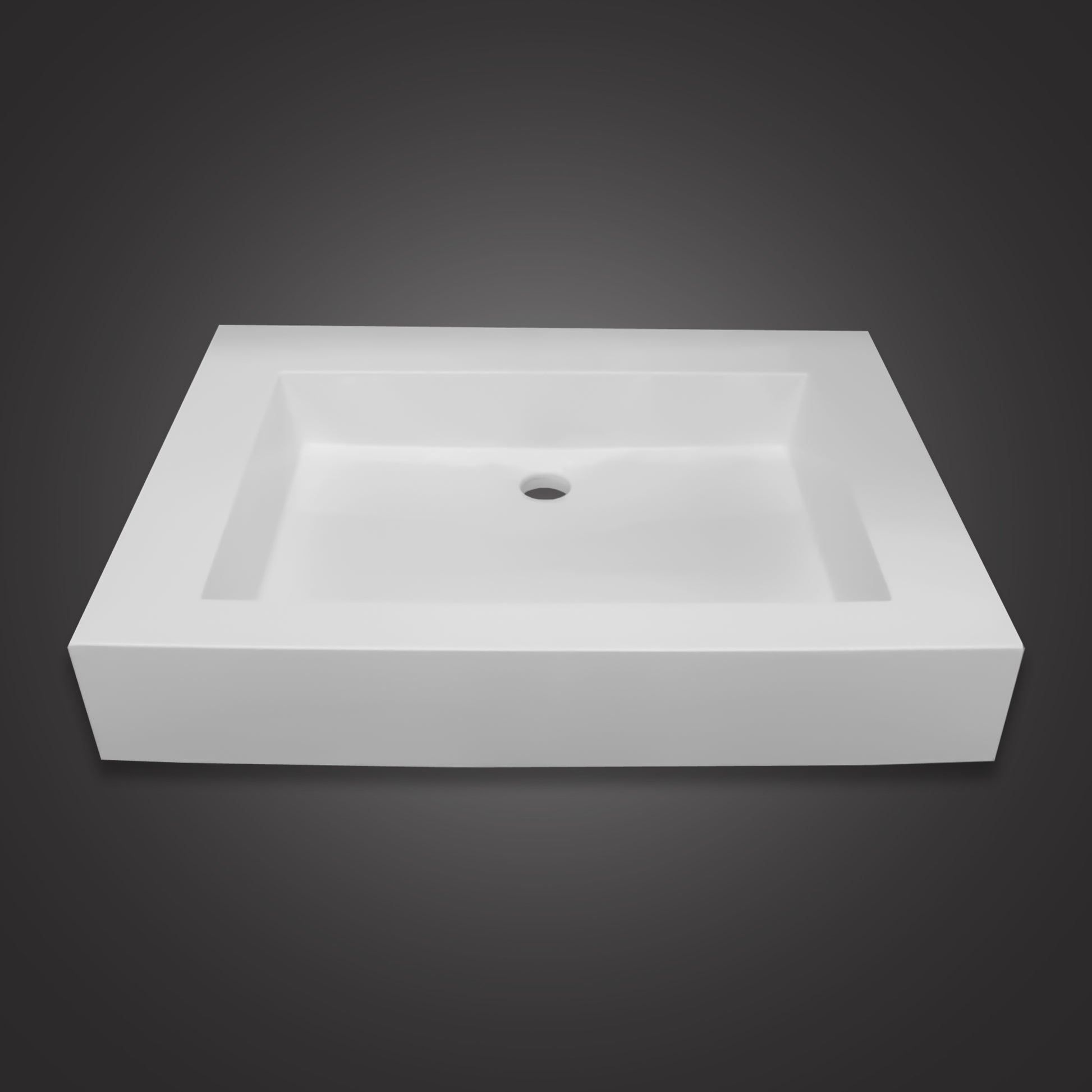 Eurolux above-counter white stone sink basin Begonia