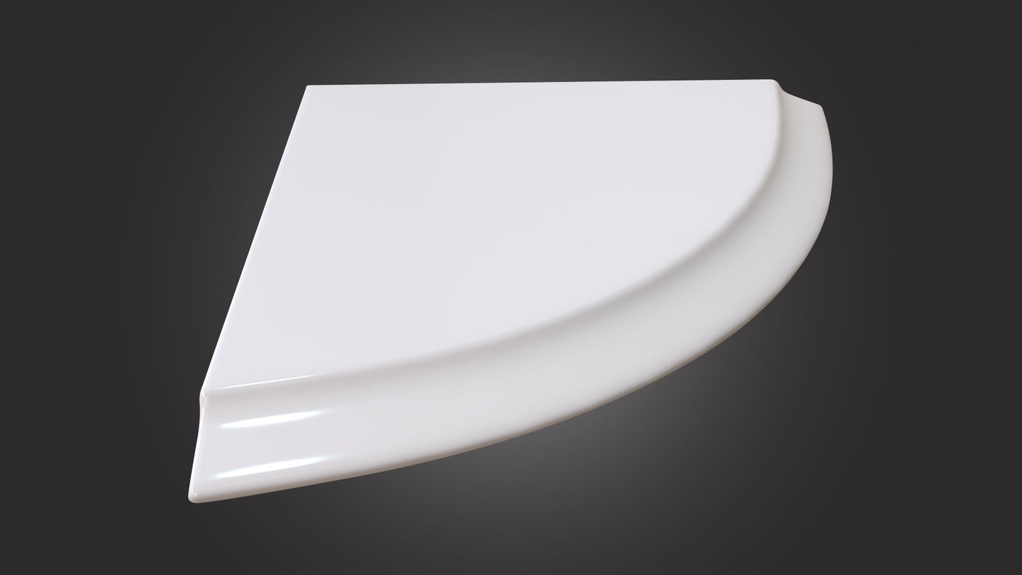 Eurolux white corner stone shelf