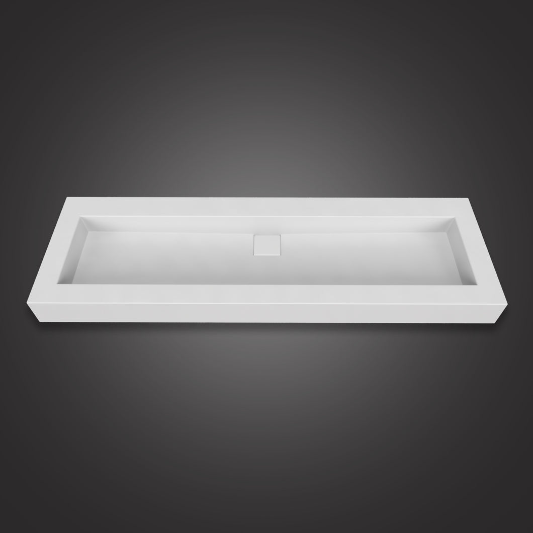 Eurolux above-counter white stone sink basin Orchid