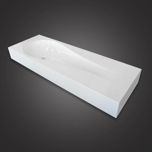 Eurolux above-counter white stone sink basin Tulip